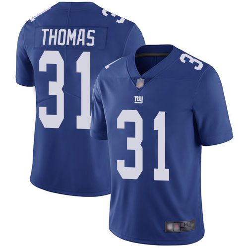 Men New York Giants #31 Michael Thomas Royal Blue Team Color Vapor Untouchable Limited Player Football NFL Jersey